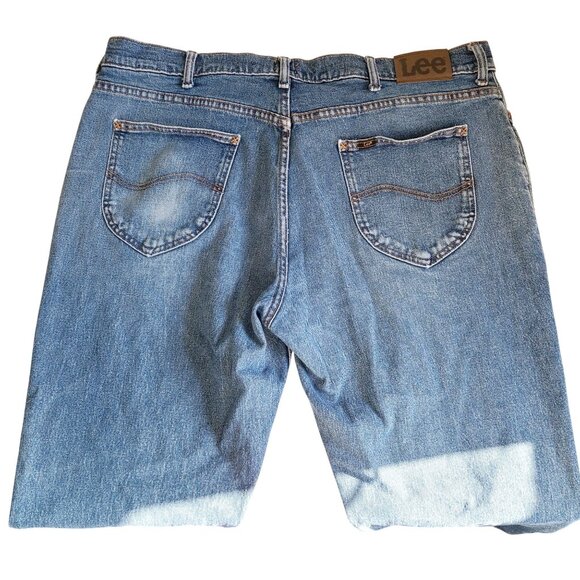 Lee Jeans Mens Distressed Denim Jeans size 40x30 Big Medium Wash - Picture 4 of 13